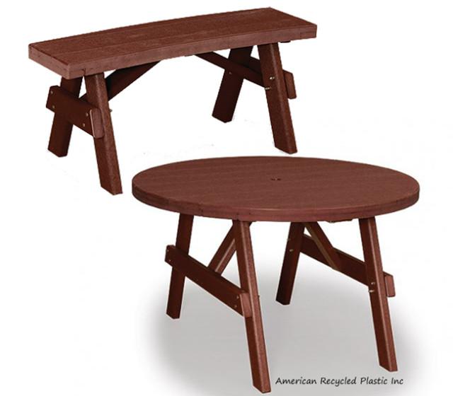 Classic Collection Round Dining Table Set American Recycled Dining Table