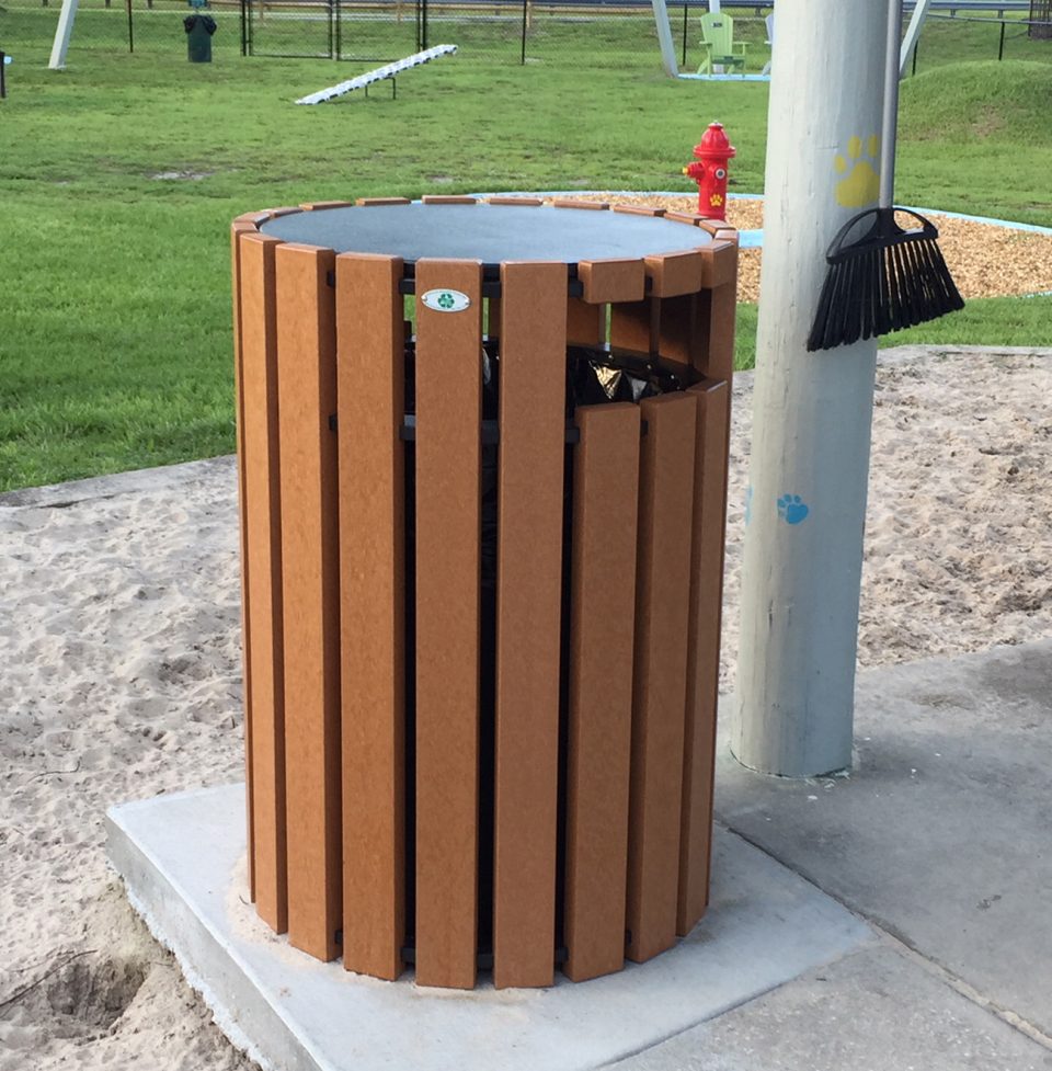 Waste Receptacles Outdoor Site Amenities at American Recycled Plastic