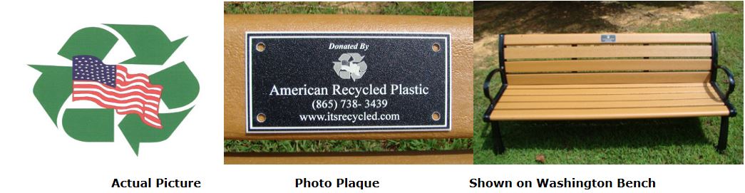 Custom Bench Photo Plaques, Engraved Plaques