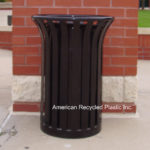 Steel Metal Waste Receptacle Providence by American Recycled Plastic