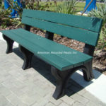 Deluxe Park Bench Recycled Plastic Green 6ft