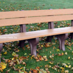 Deluxe Park Bench Recycled Plastic Cedar 8ft