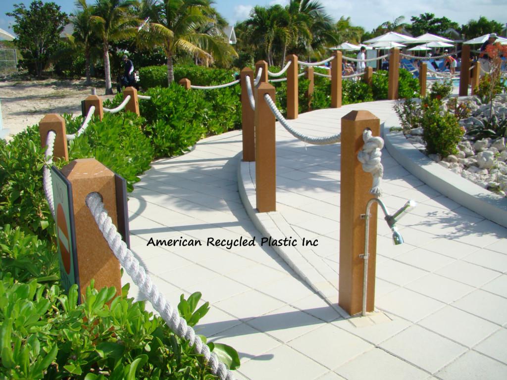 Plastic bollards recycled solid American Recycled Plastic