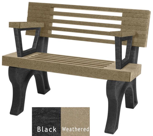 Cambridge Bench: Durable Outdoor Furniture American Recycled Plastic