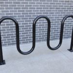 Loop bike racks 5 loop bicycle rack powder coated surface mounte