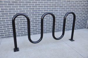 Loop bike racks 5 loop bicycle rack powder coated surface mounte