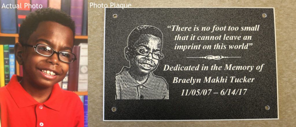 Photo Plaque Bench Customization