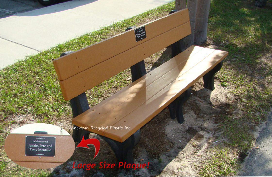Personalized Bench Package Deluxe Park w/Large Plaque