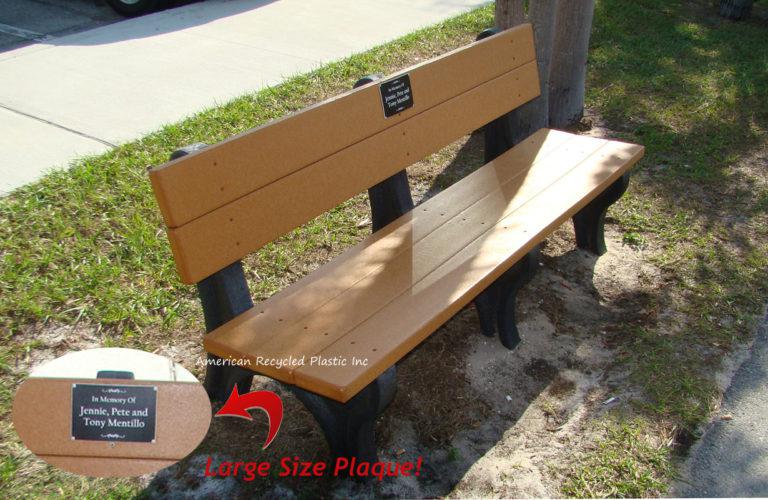 Personalized Bench Package Deluxe Park W Large Plaque   PKG2A Insert 768x500 