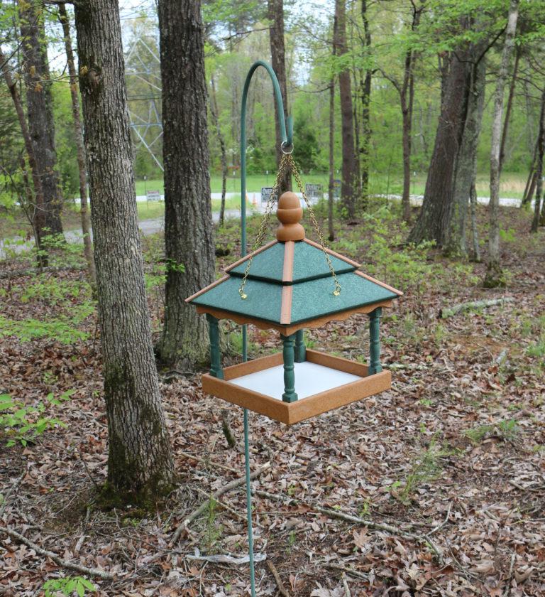 Bird Feeder, Open Flat, 3 Quart, Hanging Mount
