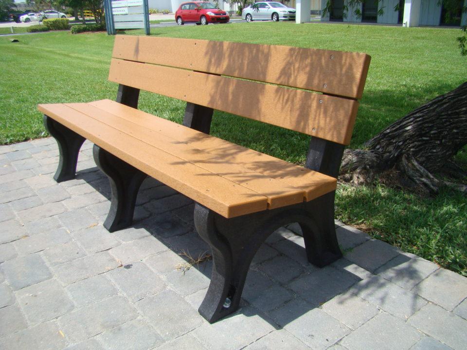 Deluxe park bench:Buy Outdoor Patio Furniture:American Recycled Plastic