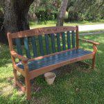 Garden bench seashore 5'