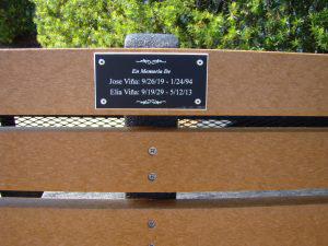Custom Memorial Bench Plaque by American Recycled Plastic