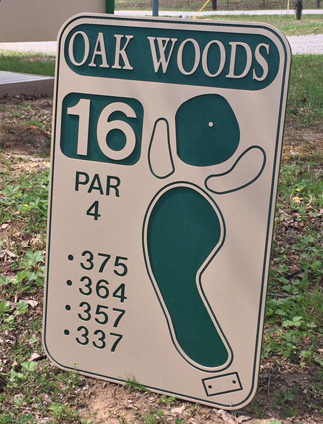 Sign Golf Course Hole Information