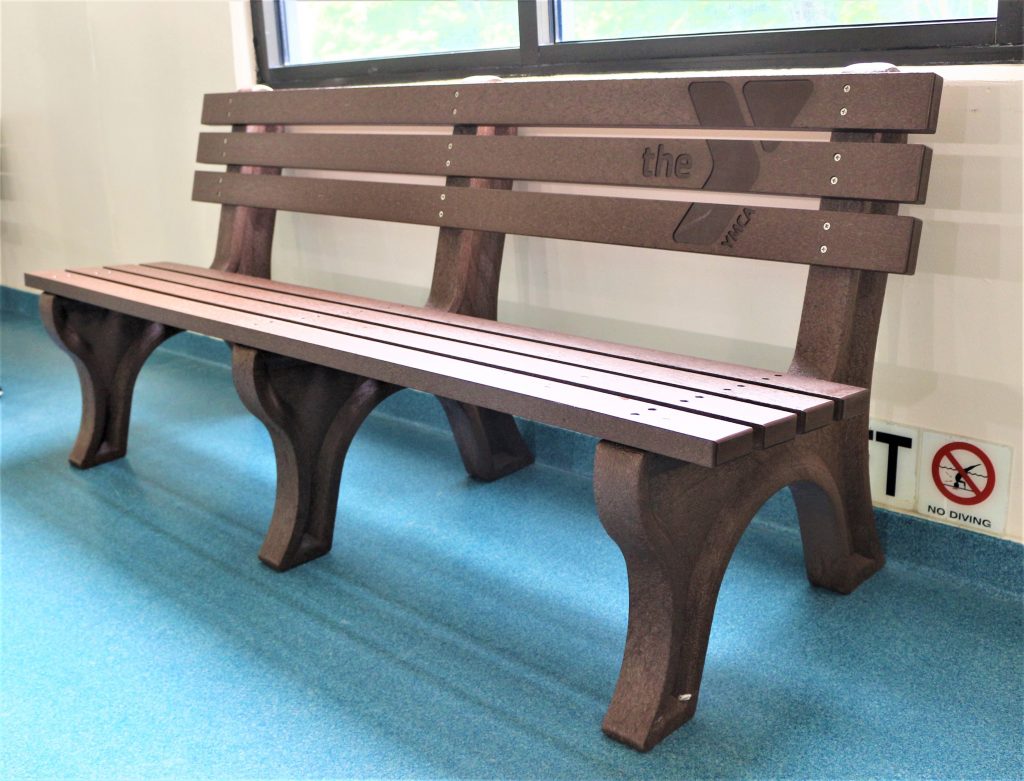 Bench YMCA Custom Engraved by American Recycled Plastic