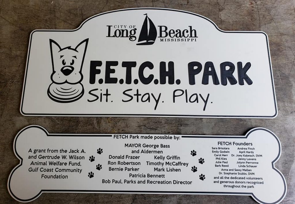 Dog Park Sign Fetch Donor Panel by American Recycled Plastic