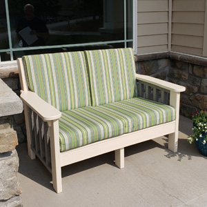 Loveseat Mission Side View Outdoor Patio Furniture by American Recycled Plastic