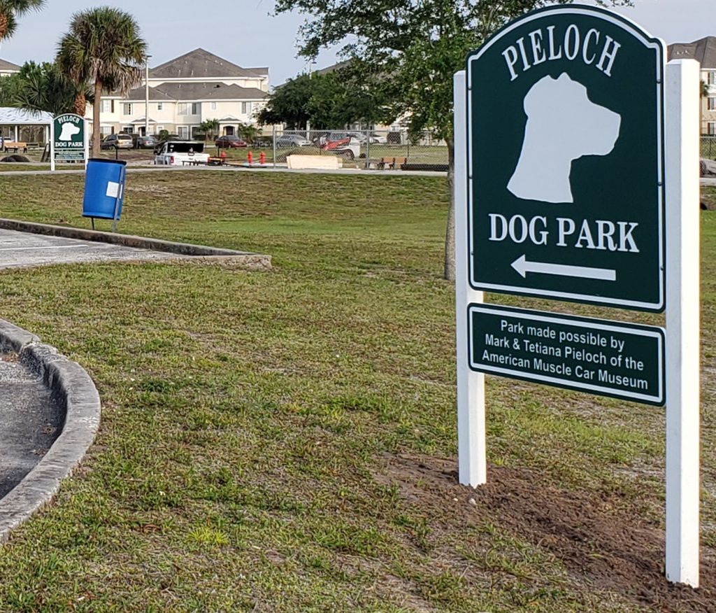 Custom Sign Routed Engraved Dog Park by American Recycled Plastic