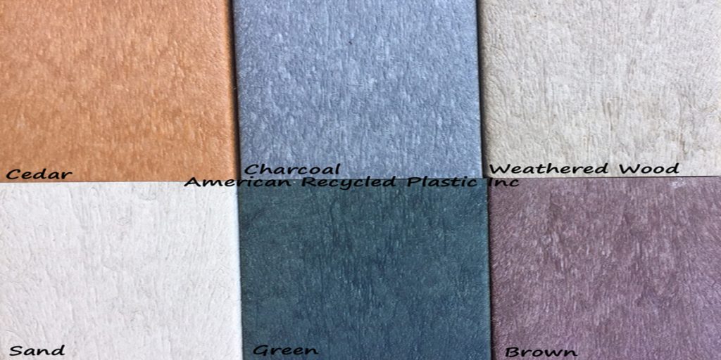 Color Chart for Legacy Collection by American Recycled Plastic