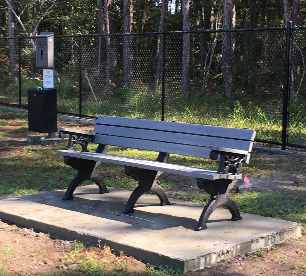Arlington Bench with Arms 6' Charcoal by American Recycled Plastic