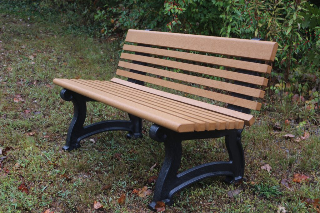 Willow Bench 4' Cedar Color by American Recycled Plastic