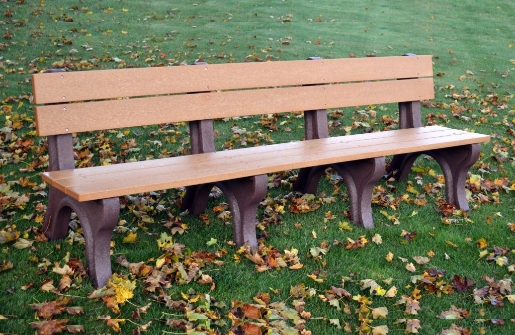 Fall Bench Deluxe Park at American Recycled Plastic
