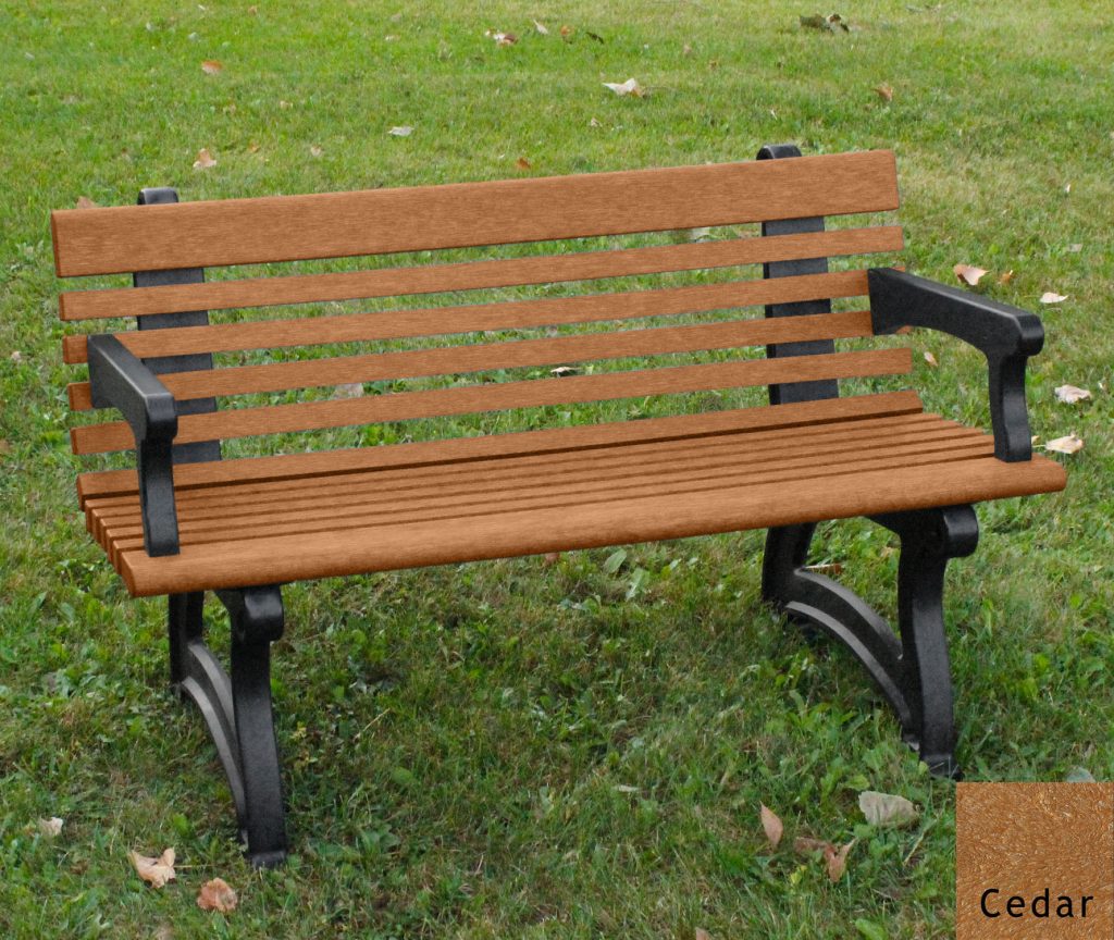 Willow Bench with Arms by American Recycled Plastic