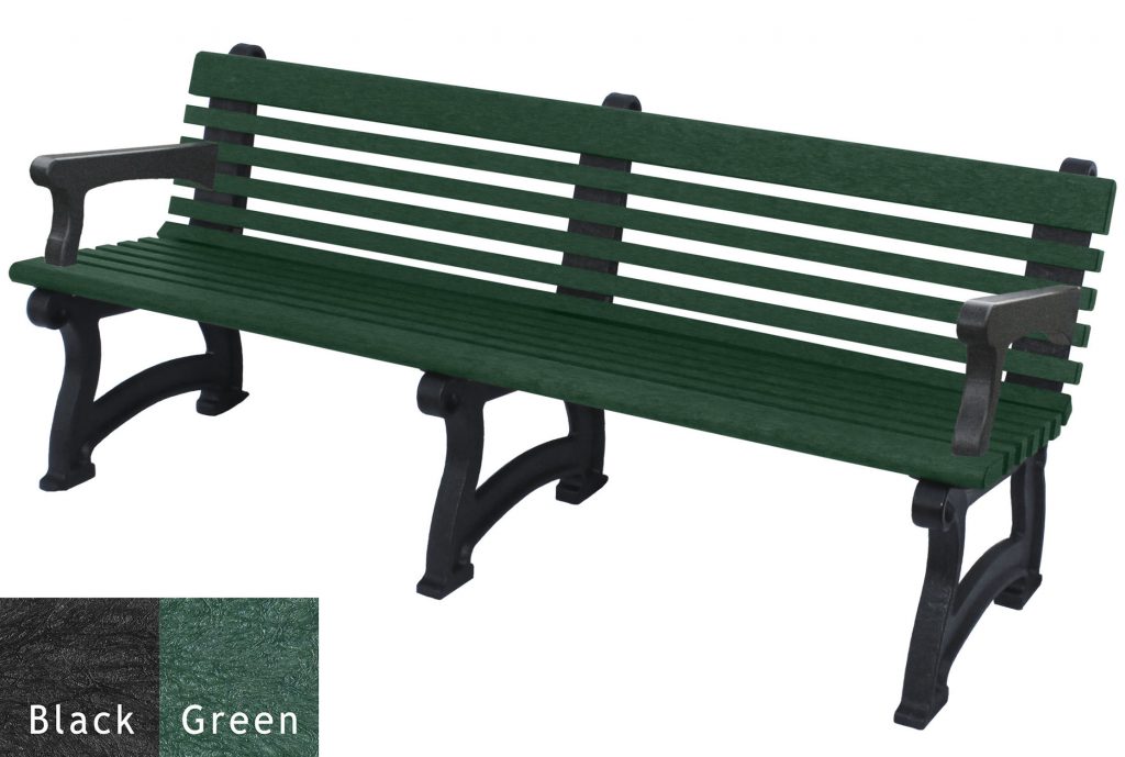Willow Bench with Arms by American Recycled Plastic