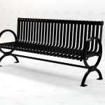 Wellington Metal Park Bench by American Recycled Plastic
