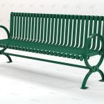 Wellington Metal Park Bench by American Recycled Plastic