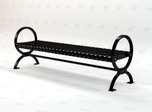 Wellington Backless Metal Bench by American Recycled Plastic