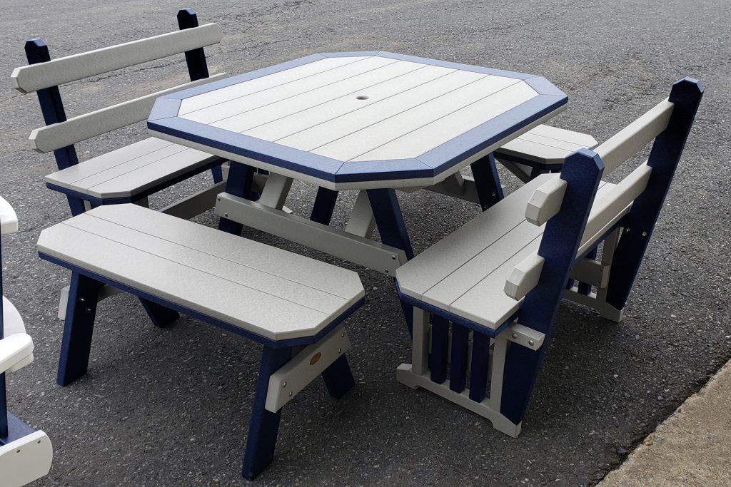 Garden Dining Table and Benches at American Recycled Plastic