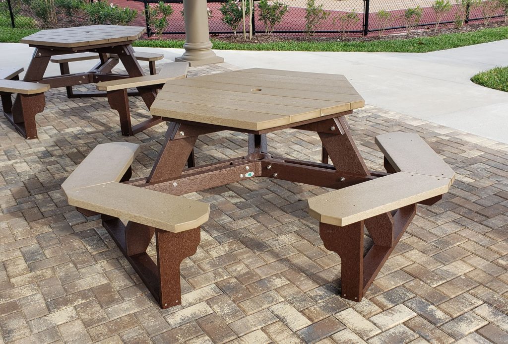 Hexagon Picnic Table by American Recycled Plastic