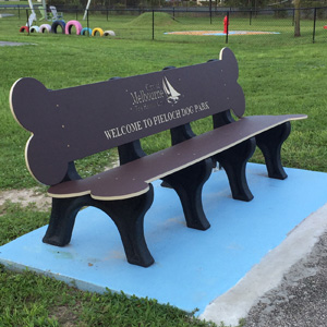 Custom Dog Park Benches by American Recycled Plastic