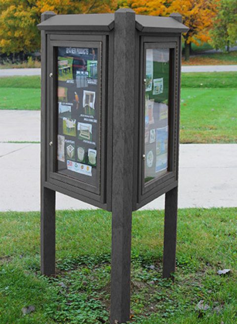 legacy-message-board-three-sided-kiosk-recycled-plastic