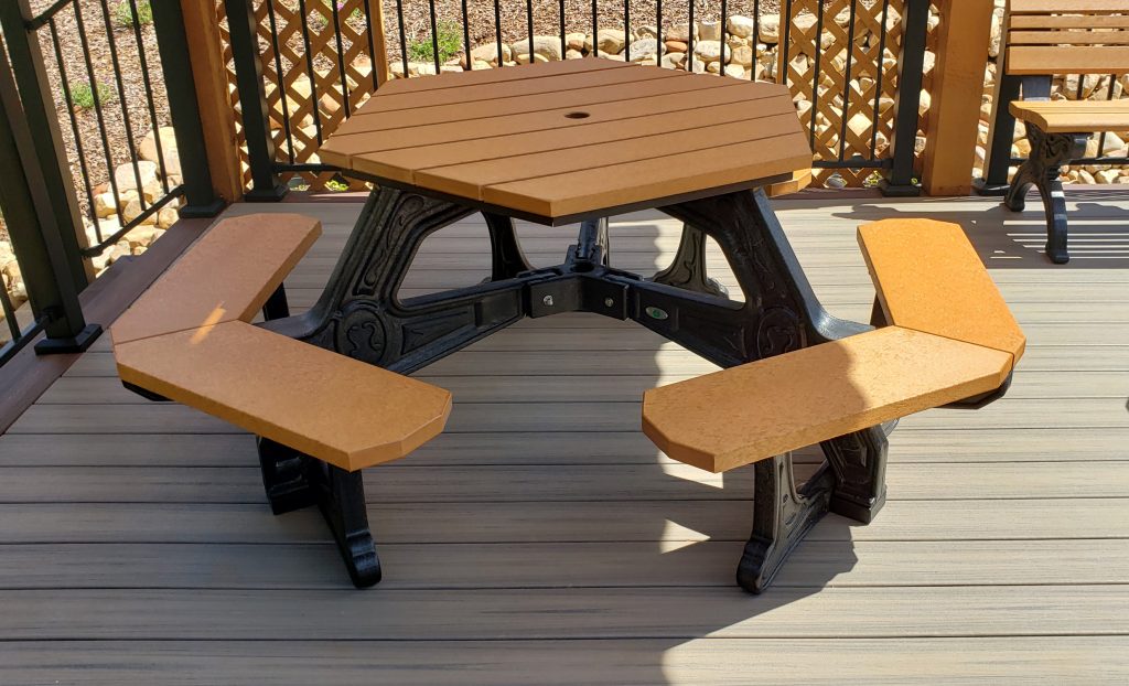 Heritage Economy Hexagon Picnic Table by American Recycled Plastic