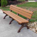 Arlington Bench Cedar with Brown Legs by American Recycled Plastic