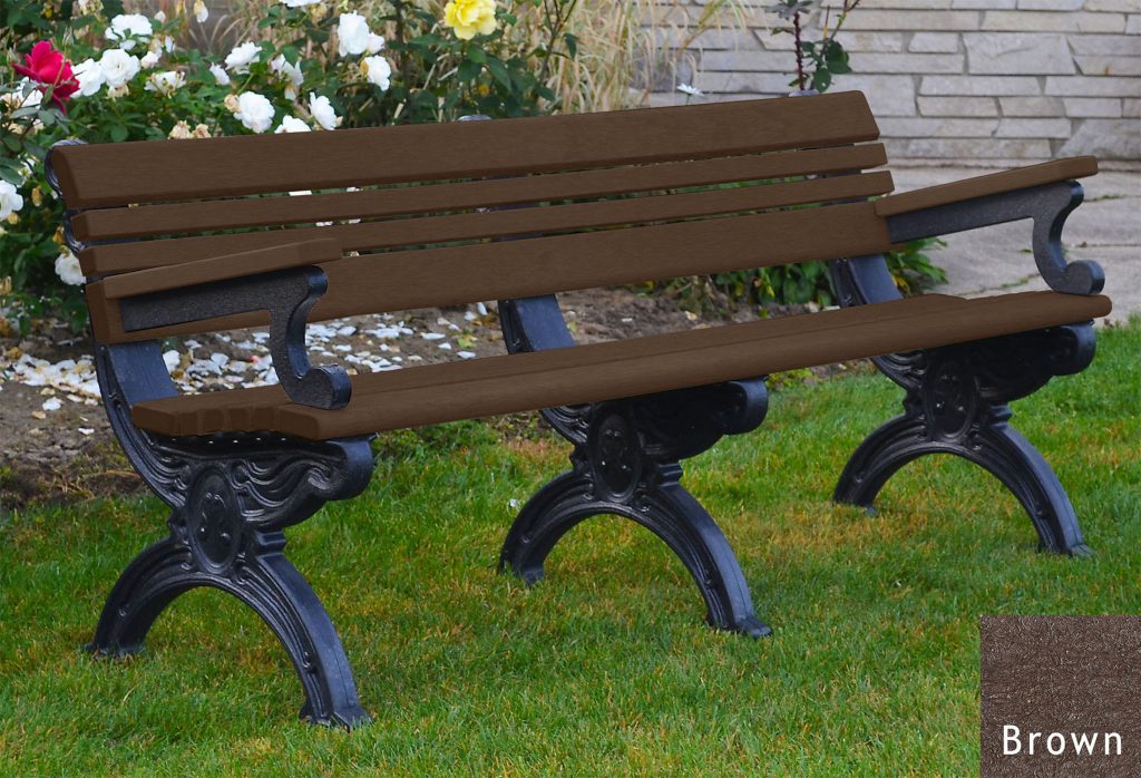 Hartford Bench with Arms at American Recycled Plastic