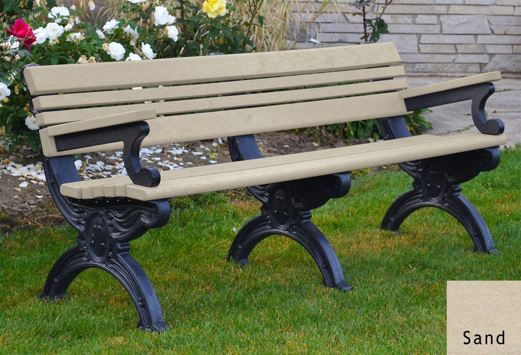 Hartford Bench with Arms at American Recycled Plastic