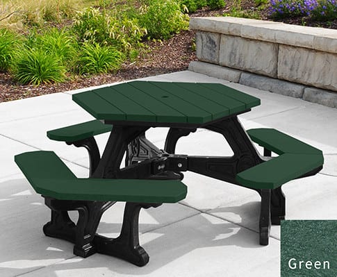 Heritage Plaza Hexagon Picnic Table at American Recycled Plastic
