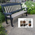 Patio Collection: English Garden Bench 4' Wide - Quick Ship Colors Only