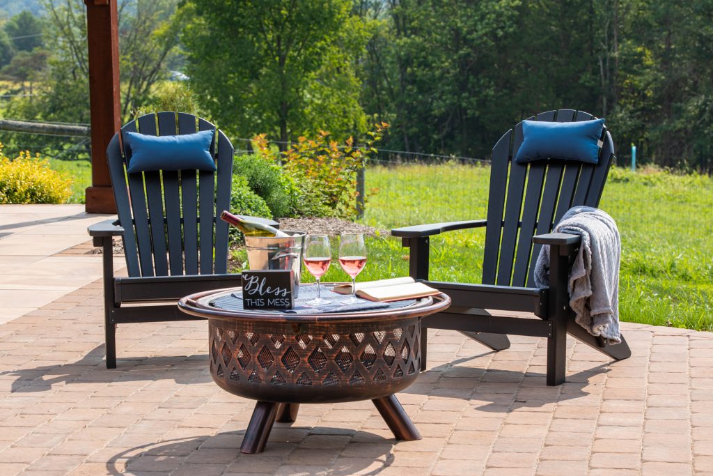 black recycled plastic adirondack chairs